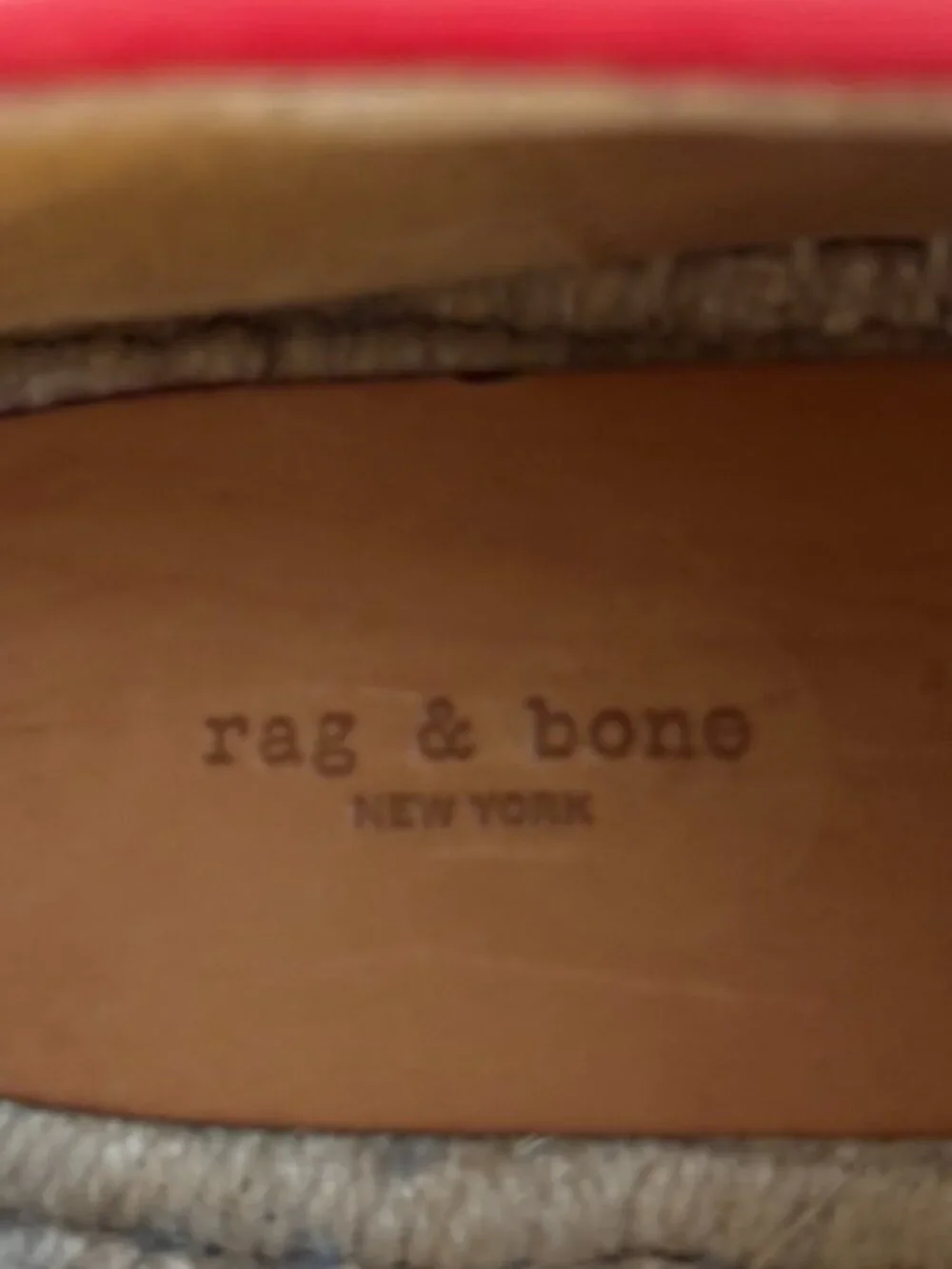 Rag & Bone Red Leather Nina Flat Espadrille Women's Size 38 (US 7.5)